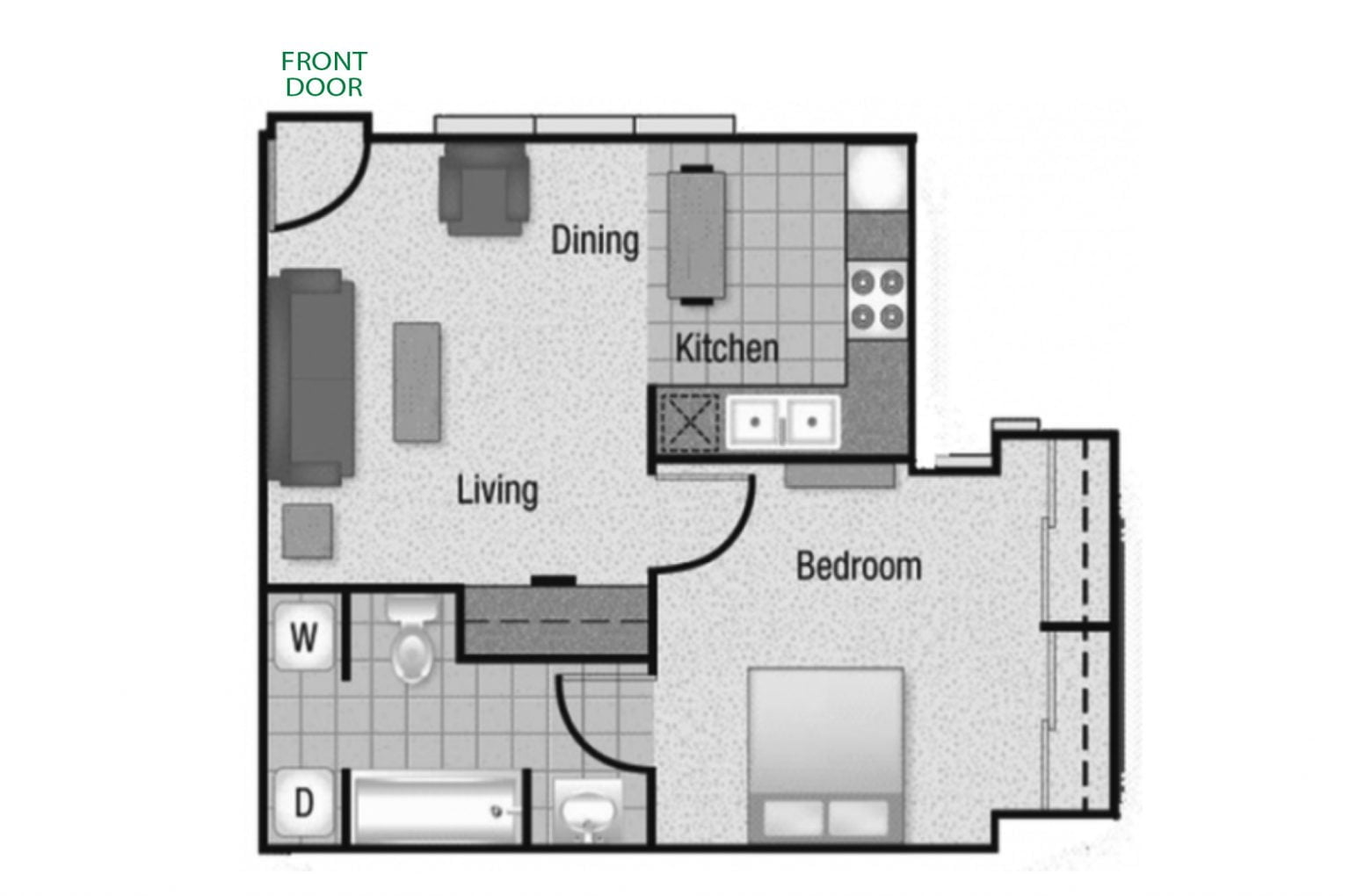 2021 FLOOR PLAN TEMPLATE – CASTLEROCK – 1 X 1 A | Off-Campus Housing