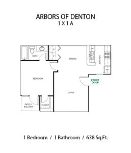 ARBORS OF DENTON 1 X 1 A