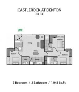 CASTLEROCK AT DENTON 3 X 3 C